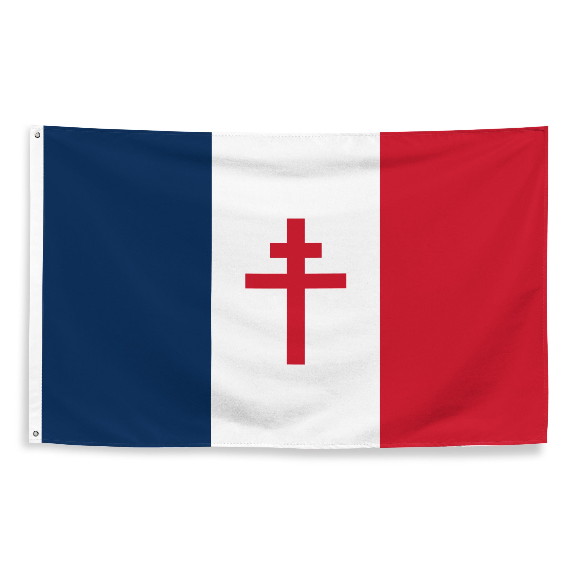 自由フランス旗：第二次世界大戦のフランス抵抗運動のポリエステル製旗 