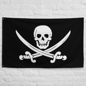 Calico Jack Pirate Flag: Polyester Home Decor Banner