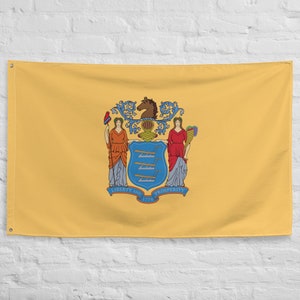 New Jersey State Yard Flag USA-Made to Official State 1896