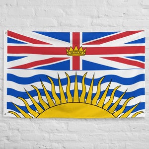 British Columbia Flag: Canadian Province Polyester Wall Decor