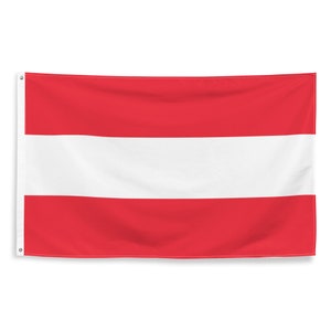 Austrian National Flags Polyester with Iron Grommets 100% Austria Flag