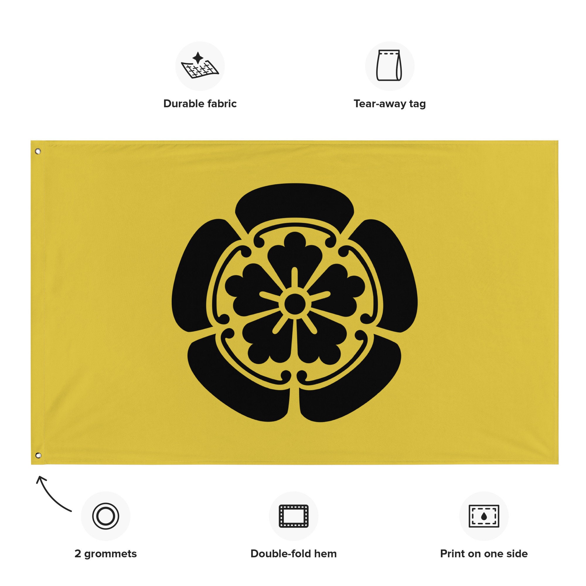 Large Oda Clan Flag Banner Made of Polyester Perfect for Home Decoration  Oda Clan Crest Flag 