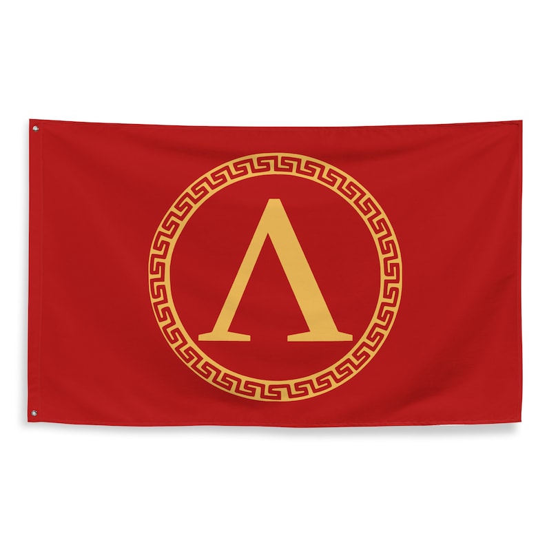 Sparta Ancient Spartan Banner Flag 100% polyester with 2 iron grommets Ancient Sparta Flags