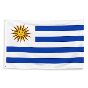 Uruguayan National Flags Polyester with Iron Grommets 100% Uruguay Flag