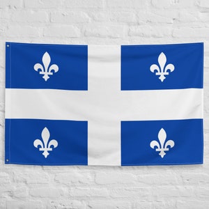Canadian Province of Quebec Flags with Iron Grommets 100% polyester Quebecois Flag Since 1948