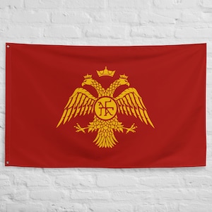 Byzantine Empire Flag: Red Polyester Banner Home Decor