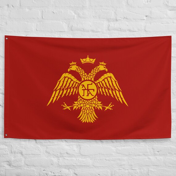 U24 Microfasertuch Mit Byzantinisches Reich Flagge – 15x10 Cm – Für Brillen, Handys, Linsen – Mit Etui