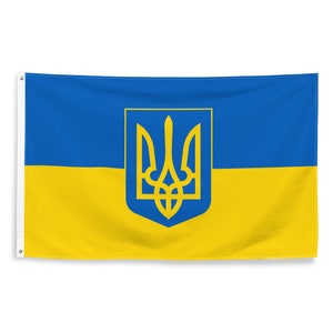 Ukrainian National Flags Polyester with Iron Grommets 100% Ukraine Flag