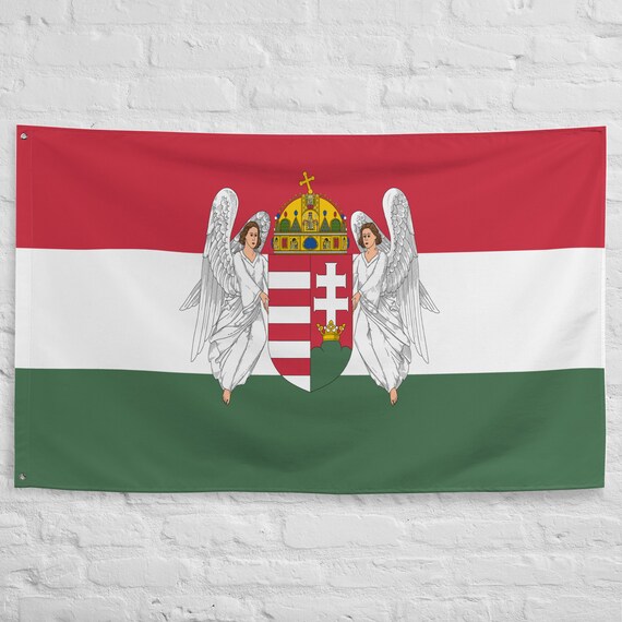 thumbnail image 2 of 3x5 Foot Hungary Flag With Crest – Hungarian National Flag Banner – 100% Polyester, Made In USA 2 of 11