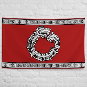 Aztec Ouroboros Flag: Polyester Home Decor Banner