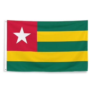 Togolese National Flags Polyester with Iron Grommets 100% Togo Flag