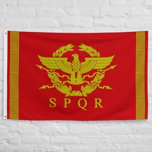 SPQR Ancient Rome Eagle Roman Republic Banner Flag 100% polyester with 2 iron grommets SPQR Flags