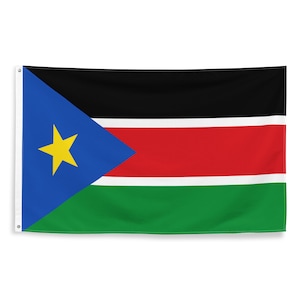 South Sudanese National Flags Polyester with Iron Grommets 100% South Sudan Flag