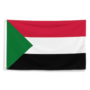 Sudanese National Flags Polyester with Iron Grommets 100% Sudan Flag