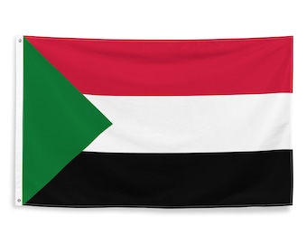 Sudanese National Flags Polyester with Iron Grommets 100% Sudan Flag