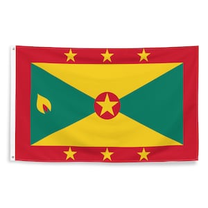 Grenadian National Flags Polyester with Iron Grommets 100% Grenada Flag