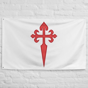 Order of Santiago Flag 100% polyester with 2 Iron grommets Spanish military orders Flags
