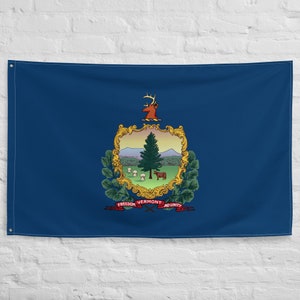 Flaga stanowa Vermont USA - wyprodukowana w oficjalnym stanie 1923