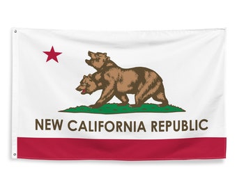 Bandera grande Bandera de la Nueva República de California bandera interior o exterior Bandera voladora bandera 100% poliéster con 2 arandelas de hierro
