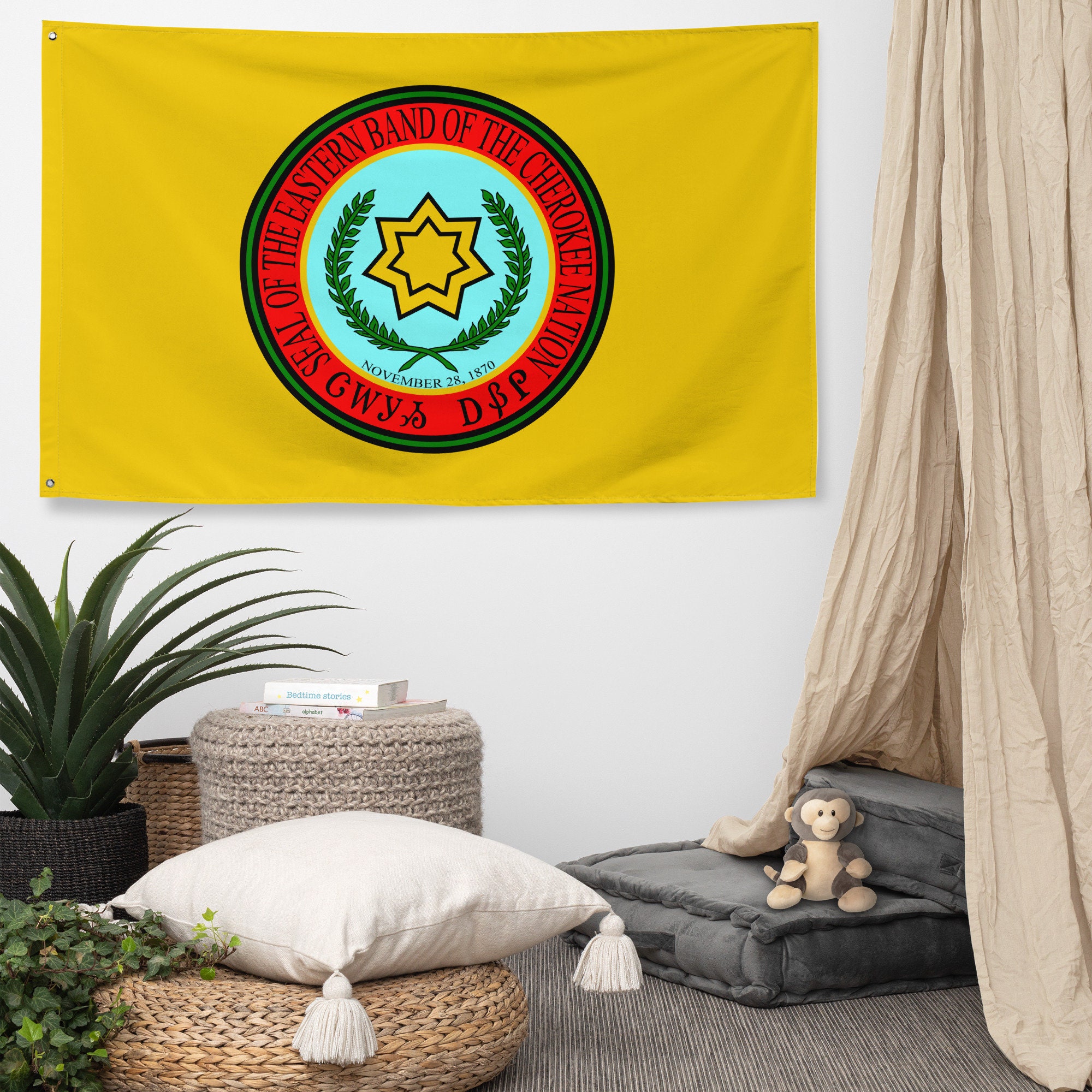 First Nations Eastern Band Cherokee Flag 100% Polyester - Etsy