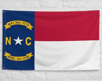 North Carolina State Yard Vlag USA-Made to Official State 1991