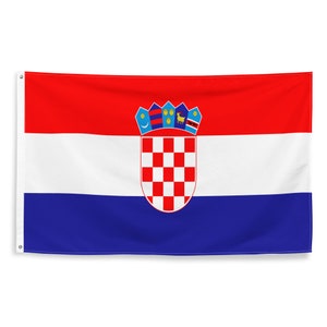 Croatian National Flags Polyester with Iron Grommets 100% Croatia Flag