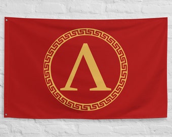 Sparta Ancient Spartan Banner Flag 100% polyester with 2 iron grommets Ancient Sparta Flags