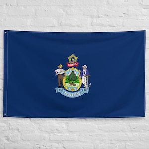 Maine State Yard Vlag USA-Made to Official State 1909
