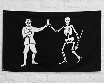 Bartholomew Roberts Pirate Flag: Jolly Roger Historic Reproduction