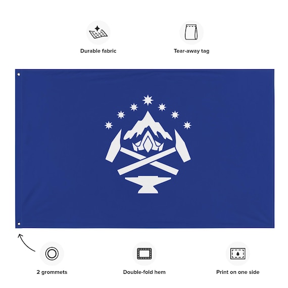 Blue Mountains Dwarven Flag – Polyester Banner - Etsy