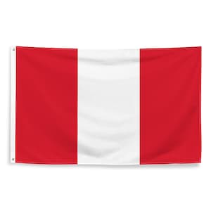 Peruvian National Flags Polyester with Iron Grommets 100% Peru Flag