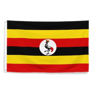 Ugandan National Flags Polyester with Iron Grommets 100% Uganda Flag