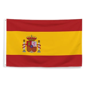 Drapeaux nationaux espagnols Polyester avec œillets en fer 100% Drapeau de l’Espagne