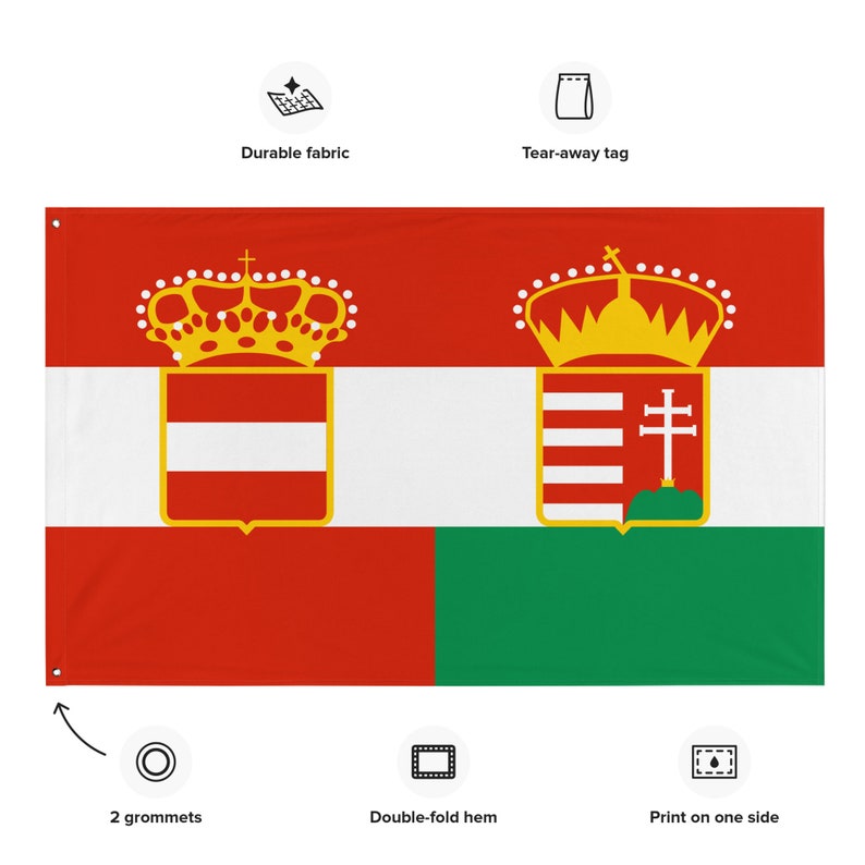 Large Flag Austria-Hungaria flags Flying flag banner 100% polyester with 2 iron grommets Historic Austria-Hungarians flags