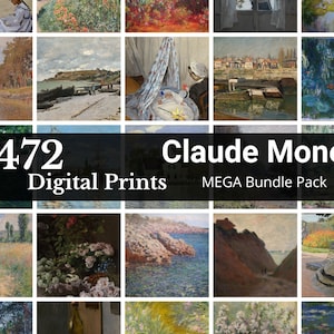 Claude Monet Art Prints: 472 Masterpieces Collection (Digital Download)