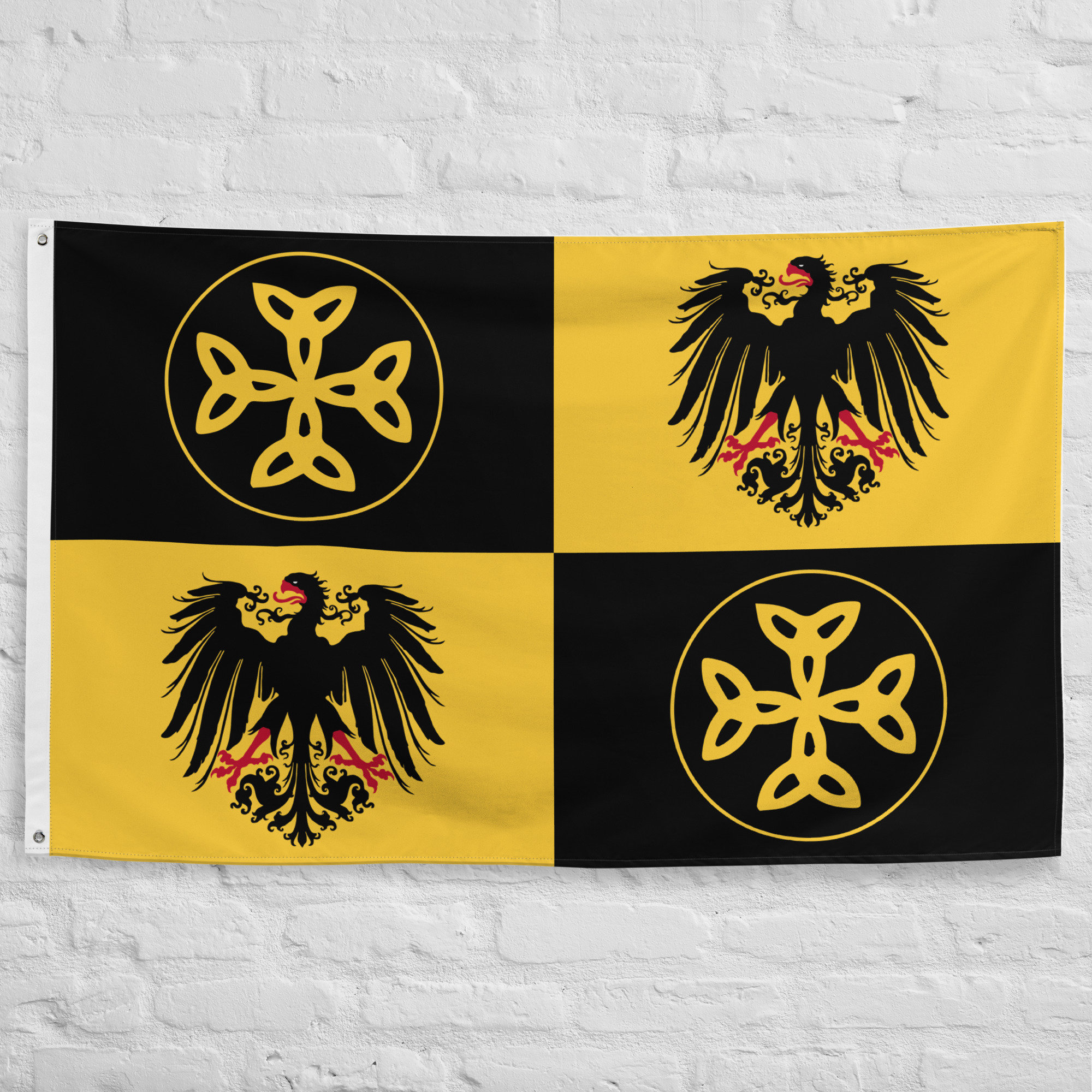 Franco-Ontarische Flagge 90x150 Cm – Beidseitig, Mit Messingösen Für Innen & Außen
