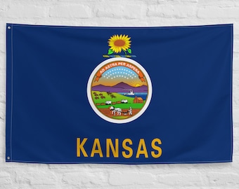 Kansas State Yard Flag USA-Made to Official State 1961