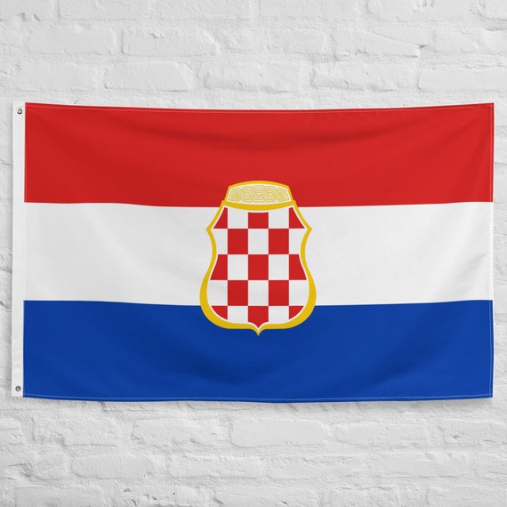 Kroatische Republik Herzeg-Bosnien Flagge 100% Polyester mit 2 Eisenleisten  Hrvatska Republika Herceg-Bosna Flaggen - .de