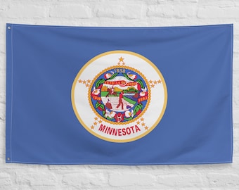 Minnesota State Yard Flag USA-Made to Official State 1983 (One-Sided)