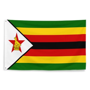 Zimbabwean National Flags Polyester with Iron Grommets 100% Zimbabwe Flag
