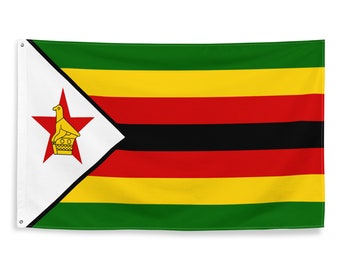 Zimbabwean National Flags Polyester with Iron Grommets 100% Zimbabwe Flag