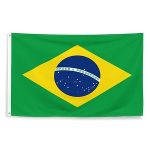 Brazilian National Flags Polyester with Iron Grommets 100% Brazil Flag