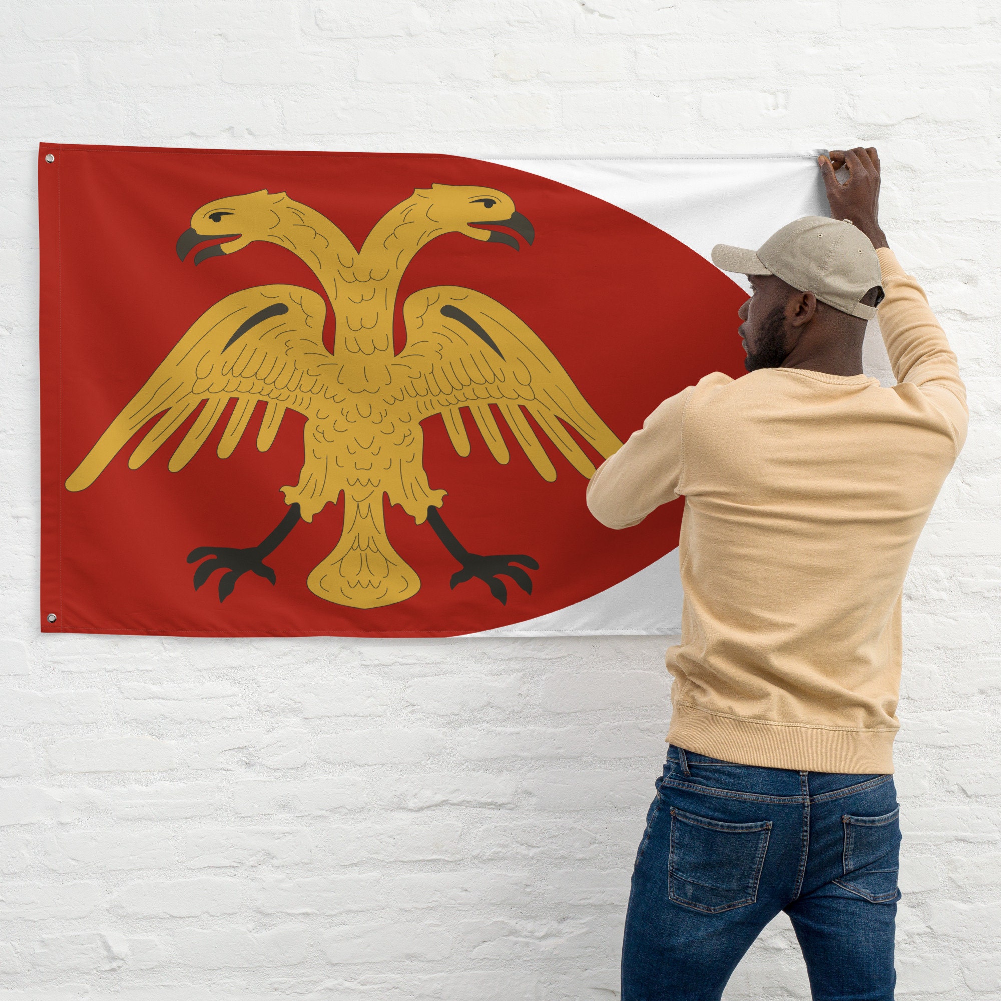 Empire of Trebizond Flag: Polyester Home Decor Banner - Etsy