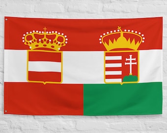 Large Flag Austria-Hungaria flags Flying flag banner 100% polyester with 2 iron grommets Historic Austria-Hungarians flags