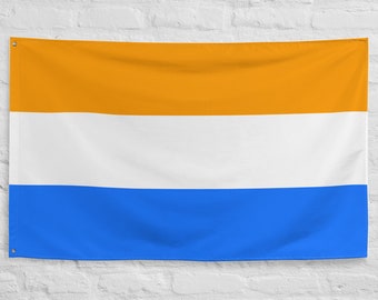 AZ FLAG - The Netherlands Prince's Flag - 18'' x 12'' - 100% Polyester Prince of Orange - Dutch Small Banner with Two Cords - Fade Resistant - Vivid Colors - 18x12 in - 45x30 Cm