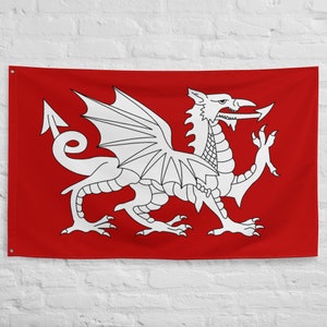 Reverse Large Flag of Anglo-Saxon Banner flags Flying flag King banner with 2 iron grommets Kingdom of England Historic Anglo-Saxon flags