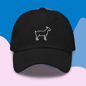 Goat Dad hat Baseball Cap Embroidered Cotton Greatest Of All Time Dad Hat