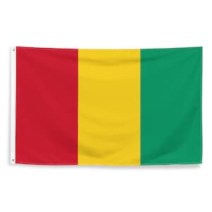 Guinea National flaggen Polyester mit Eisen Grommets 100% Guinea Flagge
