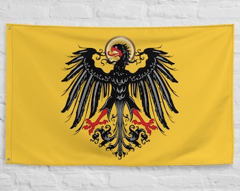 Historical 15th Century Holy Roman Empire Shield Banner Flag 100% polyester with 2 iron grommets Kingdom of Germany Flags