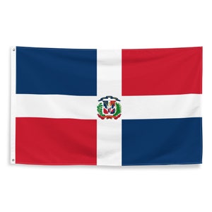 Dominican National Flags Polyester with Iron Grommets 100% Dominican Republic Flag